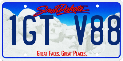 SD license plate 1GTV88