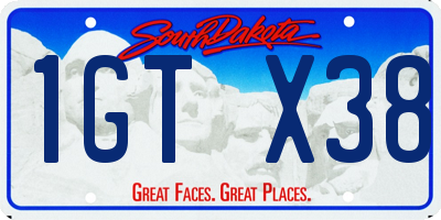 SD license plate 1GTX38