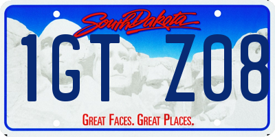 SD license plate 1GTZ08