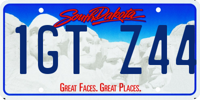 SD license plate 1GTZ44