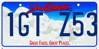 SD license plate 1GTZ53