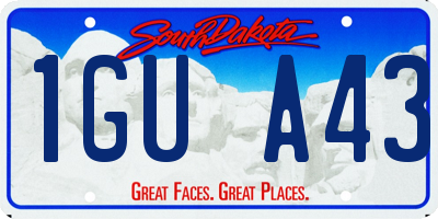 SD license plate 1GUA43