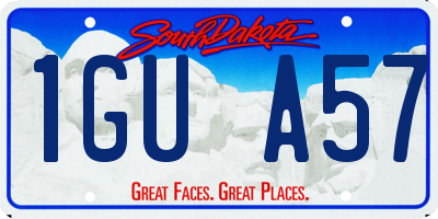 SD license plate 1GUA57