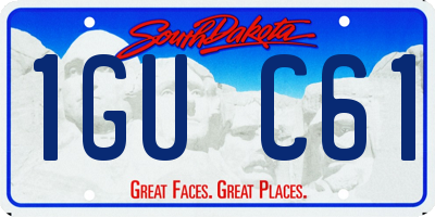 SD license plate 1GUC61