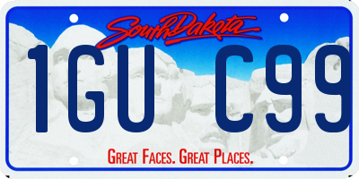 SD license plate 1GUC99
