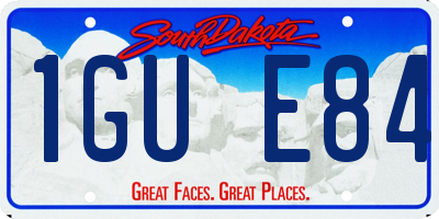 SD license plate 1GUE84