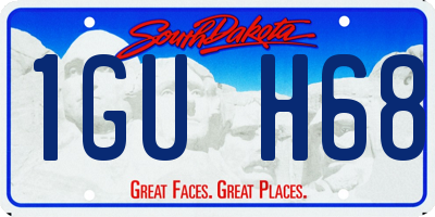 SD license plate 1GUH68