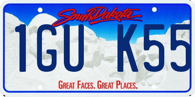 SD license plate 1GUK55