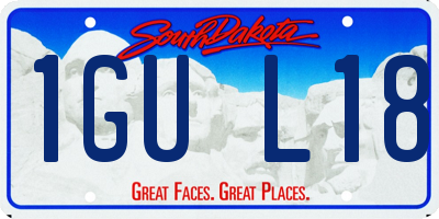 SD license plate 1GUL18