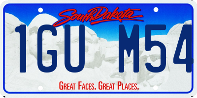 SD license plate 1GUM54