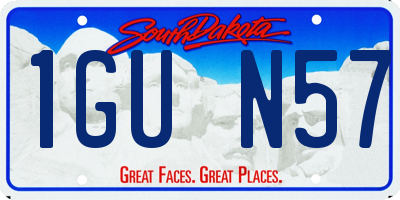 SD license plate 1GUN57