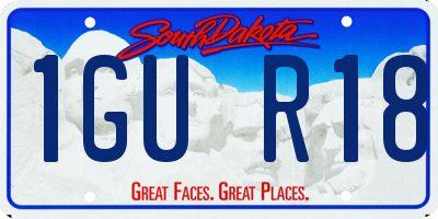 SD license plate 1GUR18