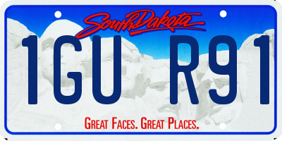 SD license plate 1GUR91