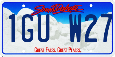 SD license plate 1GUW27