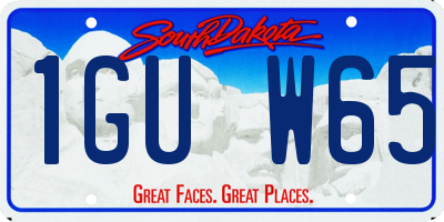SD license plate 1GUW65
