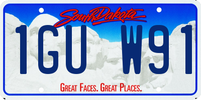 SD license plate 1GUW91