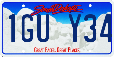 SD license plate 1GUY34