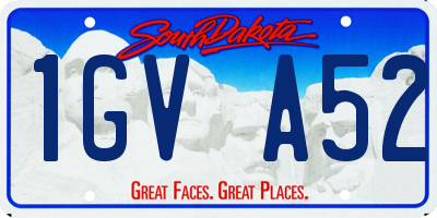 SD license plate 1GVA52
