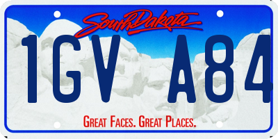 SD license plate 1GVA84