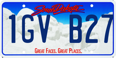 SD license plate 1GVB27