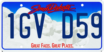 SD license plate 1GVD59
