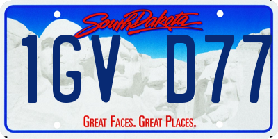 SD license plate 1GVD77