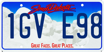 SD license plate 1GVE98