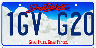 SD license plate 1GVG20
