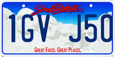 SD license plate 1GVJ50