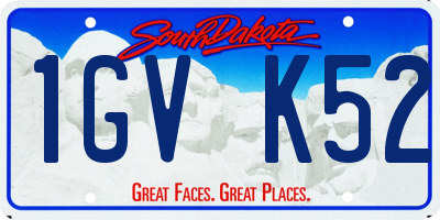 SD license plate 1GVK52