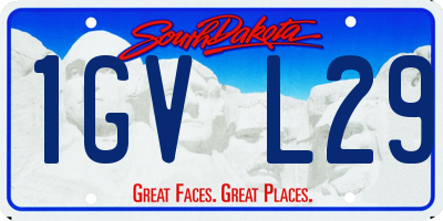 SD license plate 1GVL29
