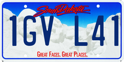 SD license plate 1GVL41