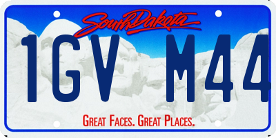 SD license plate 1GVM44