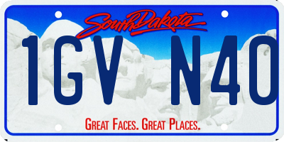 SD license plate 1GVN40