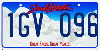 SD license plate 1GVO96