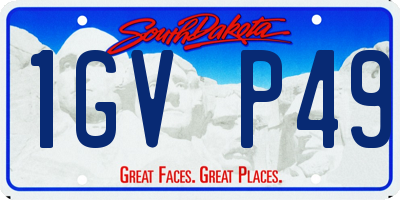SD license plate 1GVP49