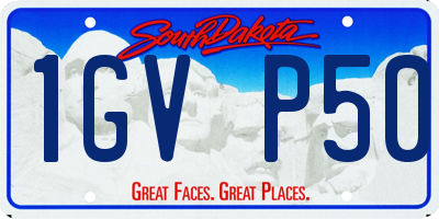 SD license plate 1GVP50