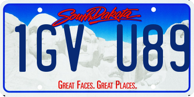 SD license plate 1GVU89