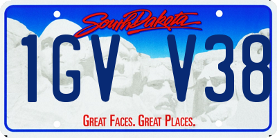 SD license plate 1GVV38