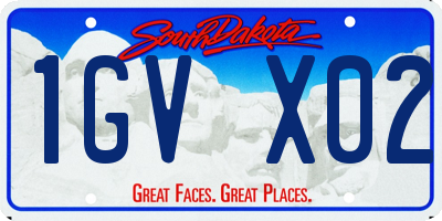 SD license plate 1GVX02
