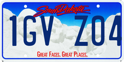 SD license plate 1GVZ04