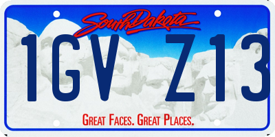 SD license plate 1GVZ13