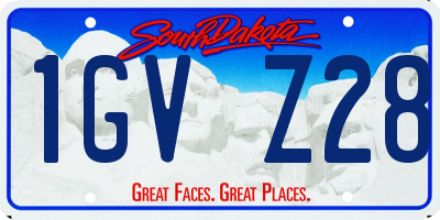 SD license plate 1GVZ28