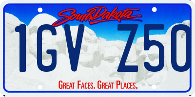 SD license plate 1GVZ50