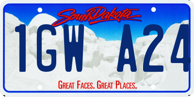 SD license plate 1GWA24