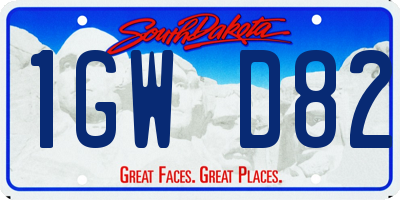 SD license plate 1GWD82