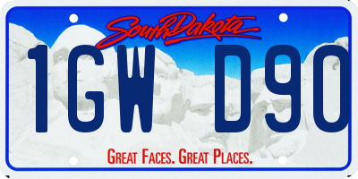 SD license plate 1GWD90