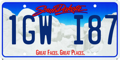 SD license plate 1GWI87
