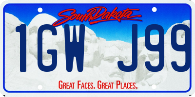SD license plate 1GWJ99
