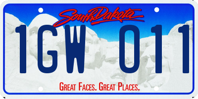 SD license plate 1GWO11